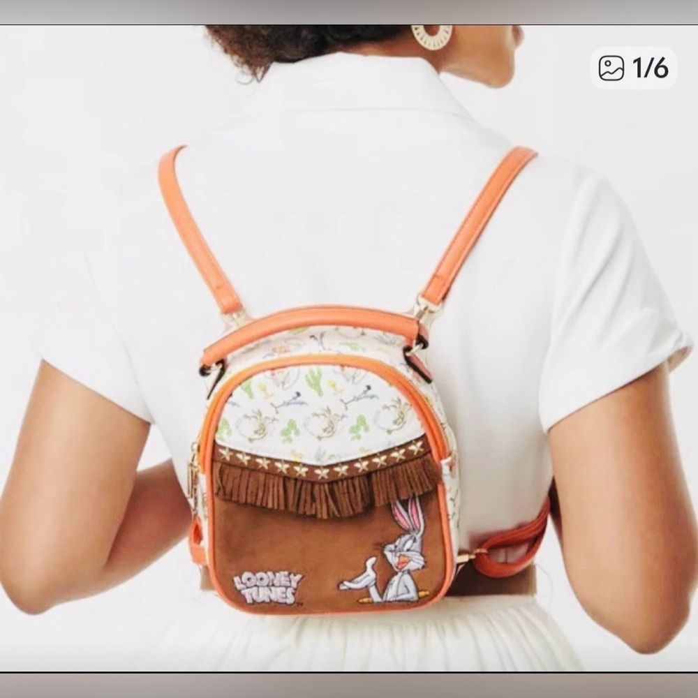 Unique Vintage Looney Tunes Mini Bag backpack New embroidered